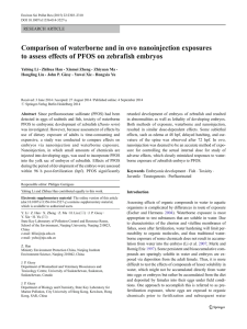 Comparison of waterborne and in ovo nanoinjection exposures