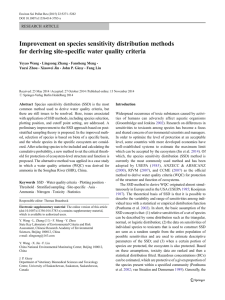 Improvement on species sensitivity distribution methods