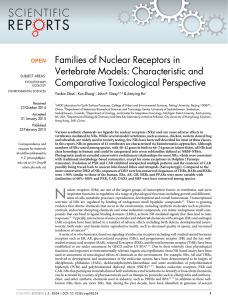 Families of Nuclear Receptors in Vertebrate Models: Characteristic and Comparative Toxicological Perspective
