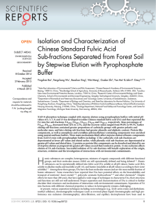Isolation and Characterization of Chinese Standard Fulvic Acid