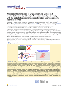 ﬁcation of Organo-Bromine Compounds Untargeted Identi