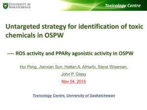 Untargeted strategy for identification of toxic chemicals in OSPW