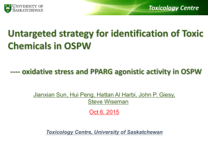 Untargeted strategy for identification of Toxic Chemicals in OSPW