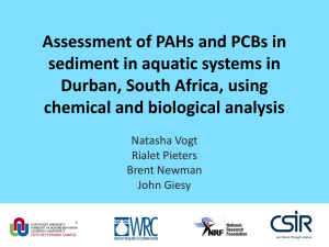Assessment of PAHs and PCBs in sediment in aquatic systems in