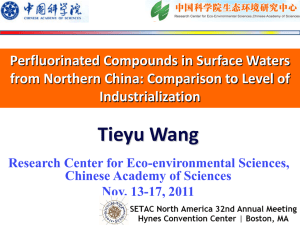Perfluorinated Compounds in Surface Waters Industrialization