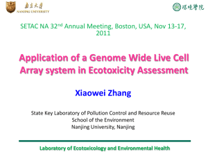 Application of a Genome Wide Live Cell Xiaowei Zhang