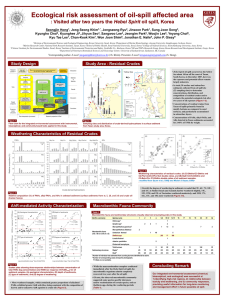 Ecological risk assessment of oil-spill affected area Hebei Spirit