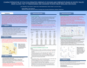 CHARACTERIZATION OF POLYCHLORINATED DIBENZO-P-DIOXINS AND DIBENZOFURANS IN WHITE-TAILED