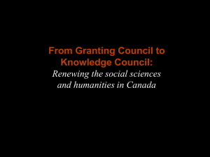 From Granting Council to Knowledge Council: Renewing the social sciences