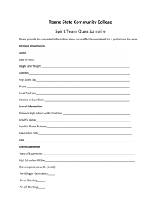 Roane State Community College Spirit Team Questionnaire