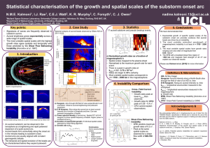 Statistical characterisation of the growth and spatial scales of the...