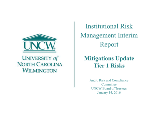 Institutional Risk Management Interim Report Mitigations Update