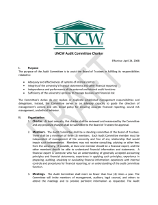 UNCW Audit Committee Charter I. Purpose