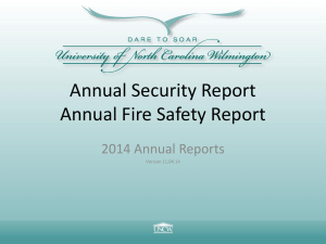 Annual Security Report Annual Fire Safety Report 2014 Annual Reports Version 11.04.14