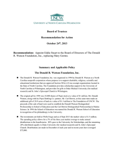 Board of Trustees Recommendation for Action October 24