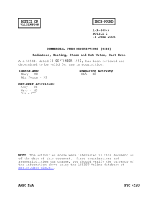 NOTICE OF INCH-POUND VALIDATION A-A-50544