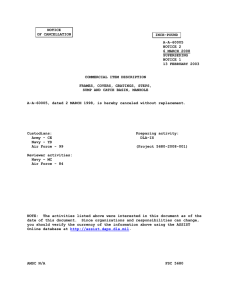 NOTICE OF CANCELLATION INCH-POUND