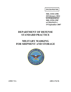 DEPARTMENT OF DEFENSE STANDARD PRACTICE MILITARY MARKING