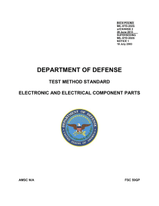 DEPARTMENT OF DEFENSE TEST METHOD STANDARD ELECTRONIC AND ELECTRICAL COMPONENT PARTS