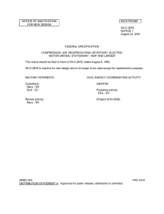 NOTICE OF INACTIVATION  INCH POUND FOR NEW DESIGN