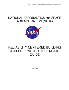 RELIABILITY CENTERED BUILDING AND EQUIPMENT ACCEPTANCE GUIDE