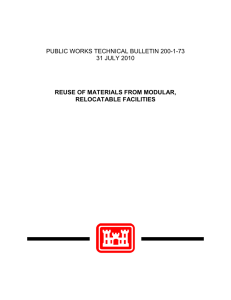 PUBLIC WORKS TECHNICAL BULLETIN 200-1-73 31 JULY 2010 RELOCATABLE FACILITIES