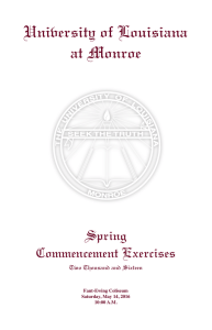 University of Louisiana at Monroe Spring Commencement Exercises