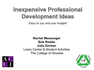 Rachel Messenger Bob Rodda Julia Zimmer Lowry Center &amp; Student Activities