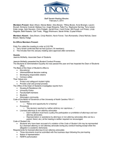 Staff Senate Meeting Minutes February 5, 2014