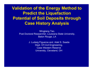 Validation of the Energy Method to Predict the Liquefaction Case History Analysis