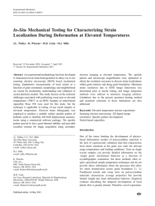 In-Situ Mechanical Testing for Characterizing Strain