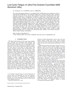 Low-Cycle Fatigue of Ultra-Fine-Grained Cryomilled 5083 Aluminum Alloy