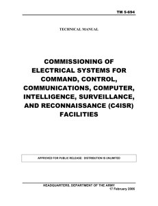 COMMISSIONING OF ELECTRICAL SYSTEMS FOR COMMAND, CONTROL,