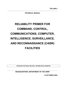 RELIABILITY PRIMER FOR COMMAND, CONTROL, COMMUNICATIONS, COMPUTER,