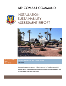 AIR COMBAT COMMAND INSTALLATION SUSTAINABILITY