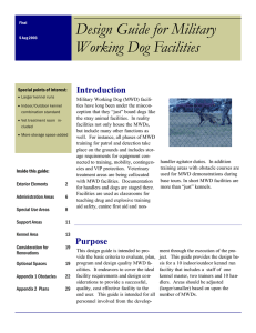 Design Guide for Military Working Dog Facilities Introduction