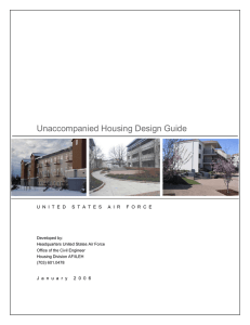 Unaccompanied Housing Design Guide Air Force Unaccompanied Housing Design