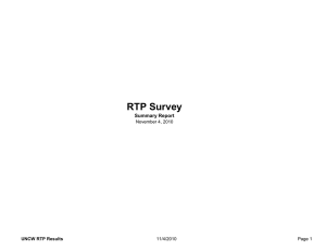RTP Survey Summary Report November 4, 2010 11/4/2010