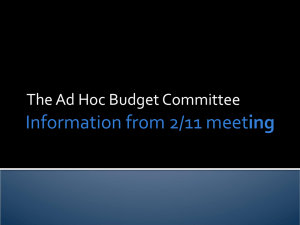 ing The Ad Hoc Budget Committee