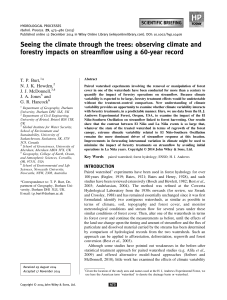 Seeing the climate through the trees: observing climate and