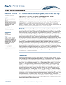 The pronounced seasonality of global groundwater recharge RESEARCH ARTICLE