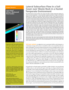 Lateral Subsurface Flow in a Soil Temperate Environment