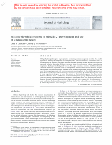 Journal of Hydrology of a macroscale model Jeffrey]. McDonnell