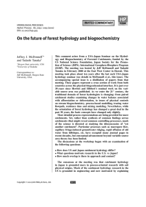 On the future of forest hydrology and biogeochemistry INVITED COMMENTARY