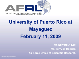 University of Puerto Rico at Mayaguez February 11, 2009 Mr. Edward J. Lee