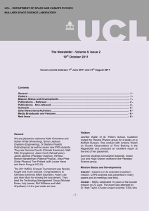 The Newsletter - Volume 9, Issue 2 19 October 2011