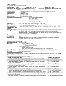 Term Course Title:  American Government Course Prefix: POSC