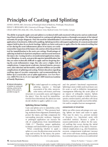 Principles of Casting and Splinting