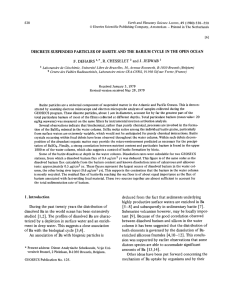 DISCRETE SUSPENDED PARTICLES  OF  BARITE AND  THE ...