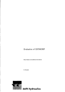 delft h/d rau lies Evaluation of ESTMORF Mass balance and additional simulation